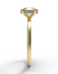 Close up of the Hidden Halo Love Nest Ring in yellow gold by Fluid Jewellery 2