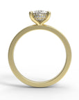 Close up of the Hidden Halo Love Nest Ring in yellow gold by Fluid Jewellery 3