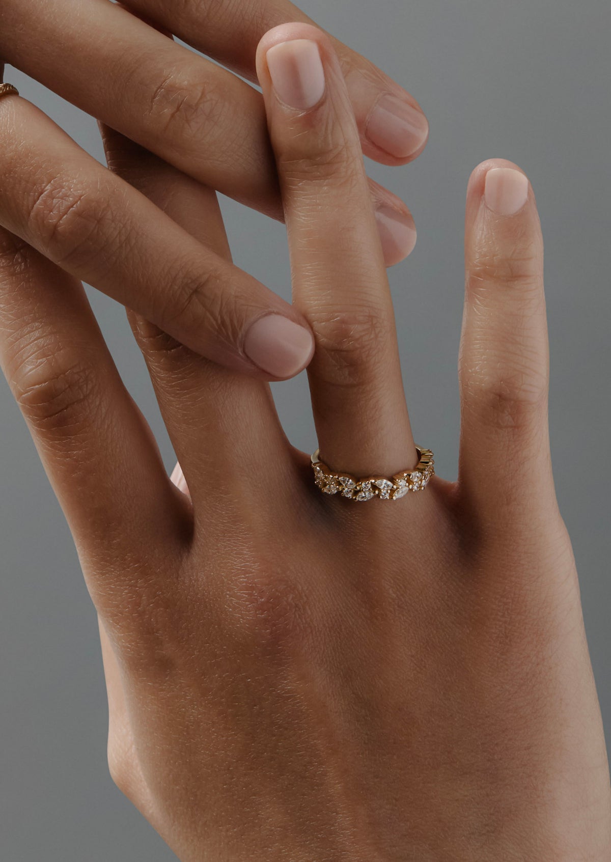 Navette Diamond Band
