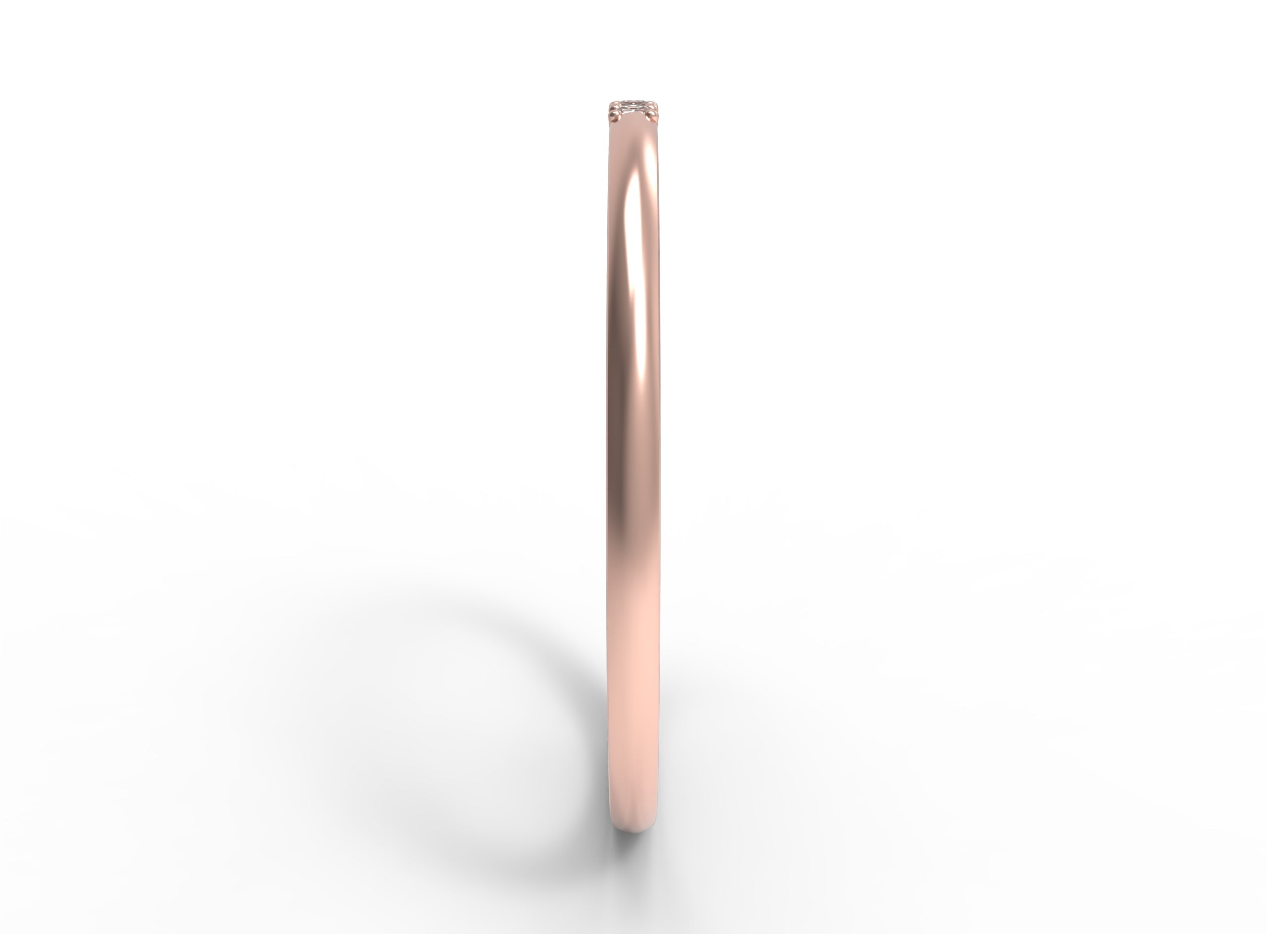 Close up of the Pave Jane womens wedding band by Fluid Jewellery in rose gold 2