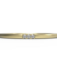Close up of the Pave Jane womens wedding band by Fluid Jewellery in yellow gold
